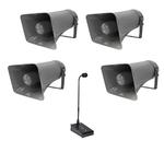 2 Zone Forecourt PA Systems 4 x Horn Speakers