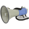 L80R Heavy Duty 25W Megaphone Showing Strap, Microphone And Cord