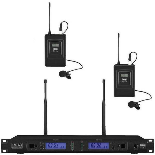 IMG Stageline TXS-626SET with 2 x Tie Clip Wireless Microphones - thumbnail image 1