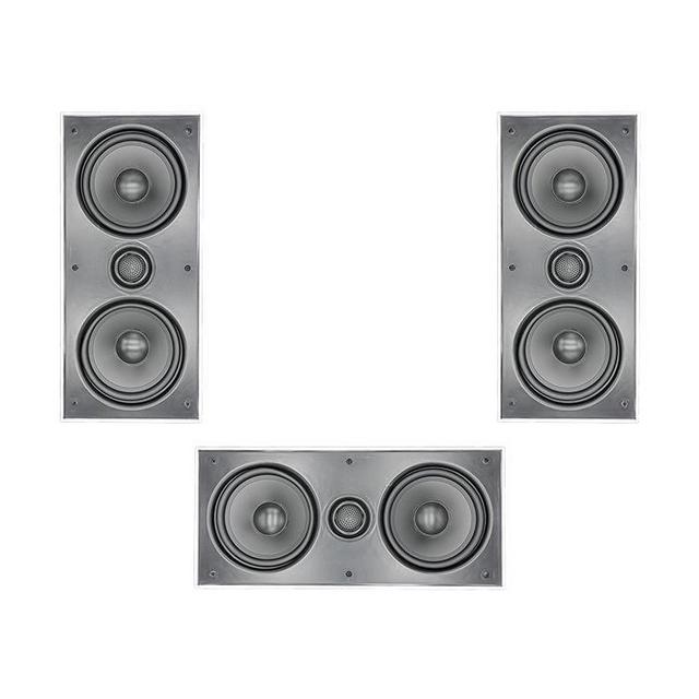 3 x Dual 6.5" 2-Way In-Wall Left Right And Centre Speaker - thumbnail image 1