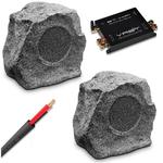 Outdoor Rock Speakers and Bluetooth Amplifier with 30M Cable