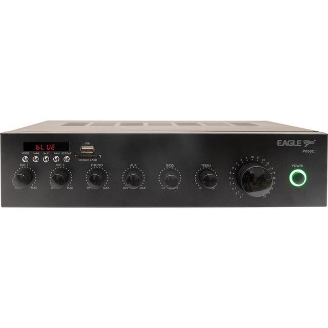 Eagle 60W 100V Line Amplifier With USB/FM And Bluetooth - thumbnail image 1