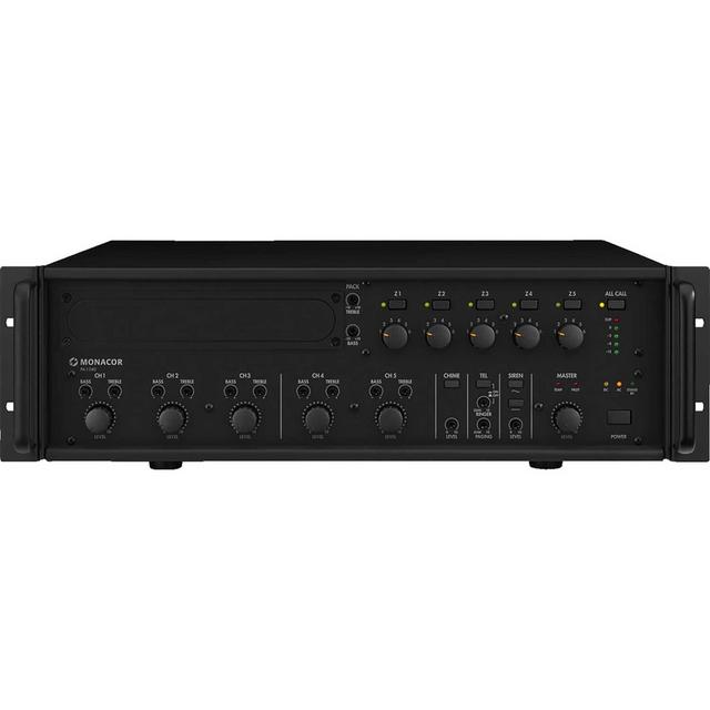PA-1240 5-Zone Mono Mixing PA Power Amplifier 240WRMS - thumbnail image 1