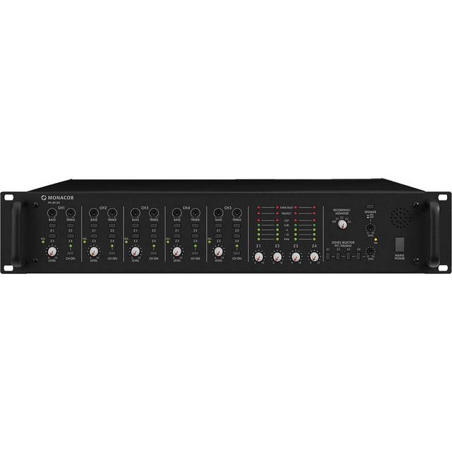 Monacor PA-40120 4-Zone PA Amplifier 4 x 120W - thumbnail image 1