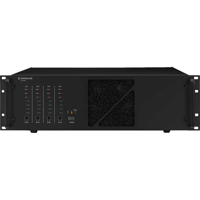 Monacor PA-4240 Power Amplifier 4 x 240w - 31V/50V/70V/100V - thumbnail image 1