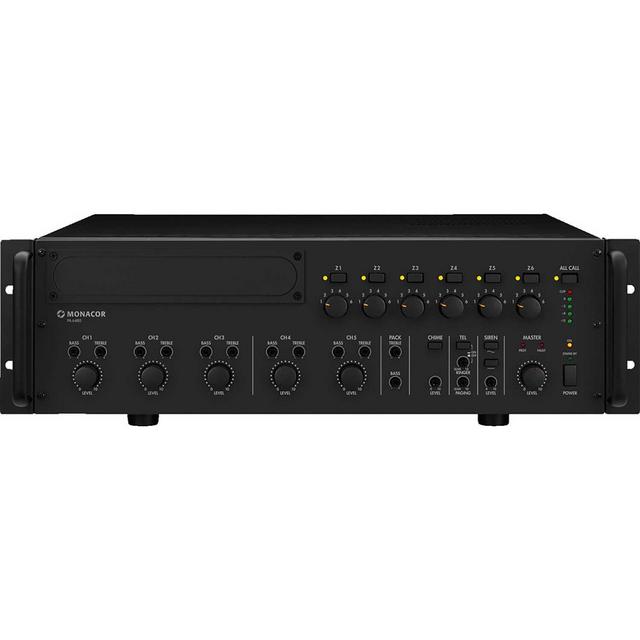PA-6480 6-Zone Mono PA Mixing Power Amplifier 1 Channel x 480WRMS - thumbnail image 1