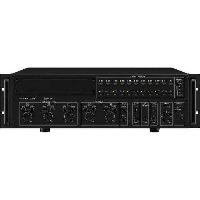 PA-2420Z 20-Zone PA Mixing Amplifier 240W RMS - thumbnail image 1