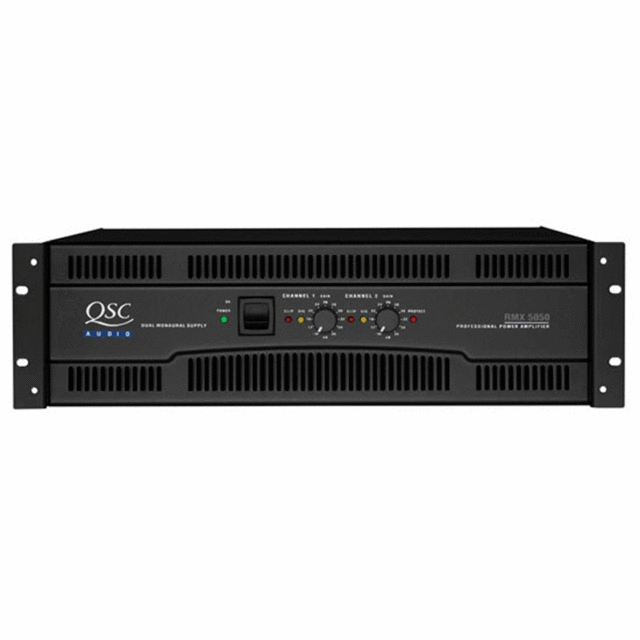 QSC RMX5050 Power Amplifier 2x2500W @ 2ohms 3U - thumbnail image 1