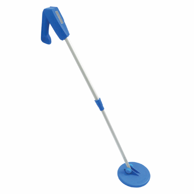Altai Treasure Seeker Compact Metal Detector Whole Side View Blue And Silver - thumbnail image 1
