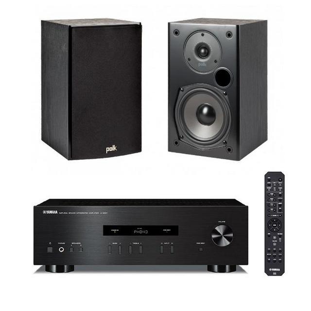 Yamaha AS-201 Amplifier With 1 Pair Polk Audio T15 - thumbnail image 1