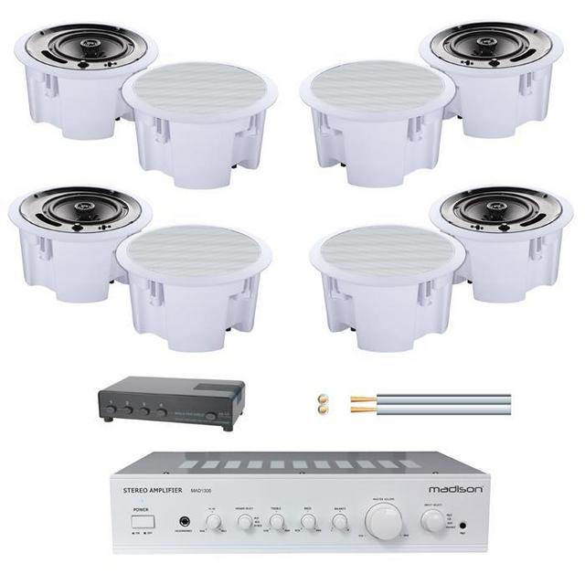 Madison Amp with 8 x Ceiling Speakers, Switch & 100m Cable - thumbnail image 1
