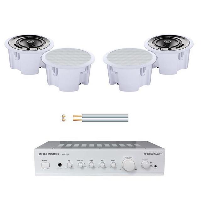 Madison Amp With 4 x Ceiling Speakers & 100m Cable - thumbnail image 1