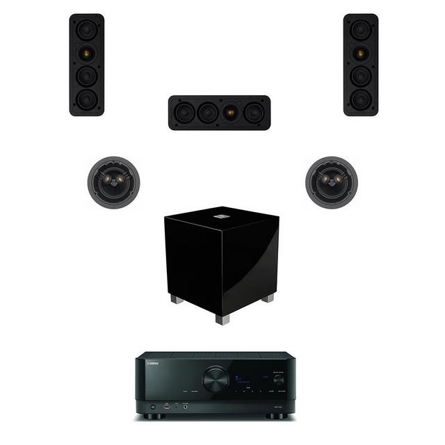Yamaha 5.1 with Monitor Audio Speakers and REL Sub - thumbnail image 1