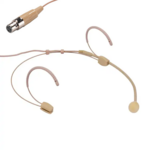 Professional Beige Headset Condenser Mic Omnidirectional 3-Pin Mini XLR