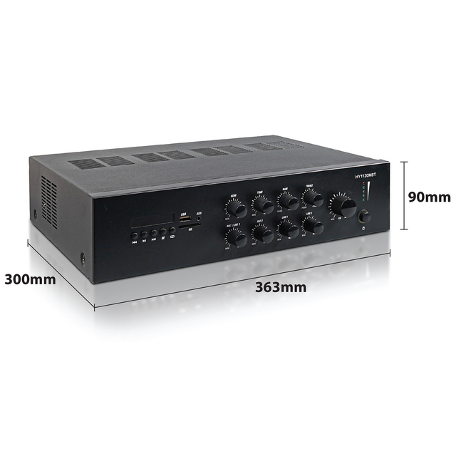 Eagle 120W Mixer Public Address Amplifier 100V Line With Media Player - thumbnail image 2