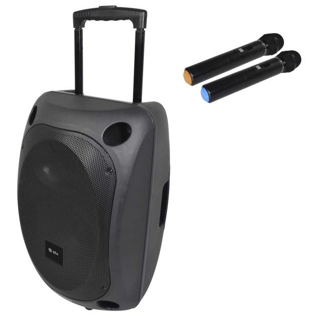 QTX QOVA 12" Portable PA Unit with Wireless Mics -200W