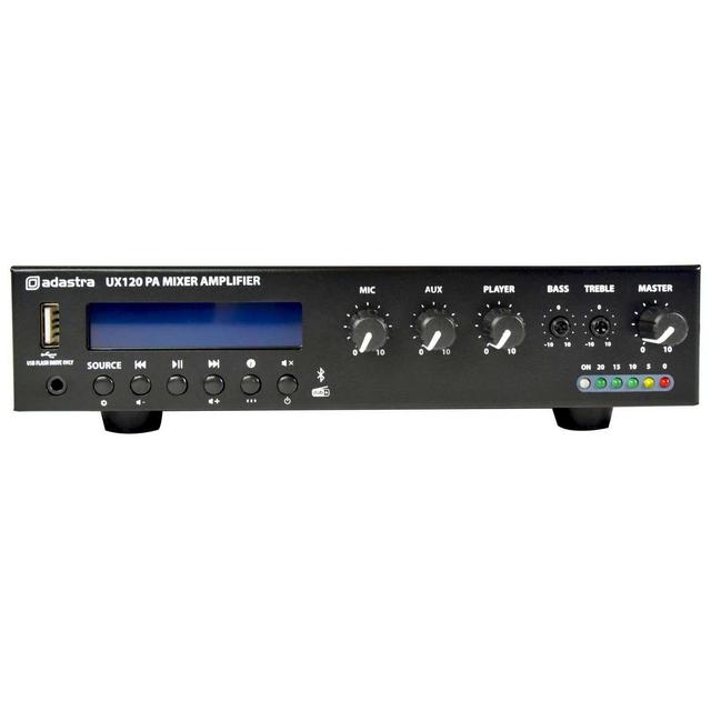 Adastra 120W Compact 100V Mixer Amplifier with Bluetooth