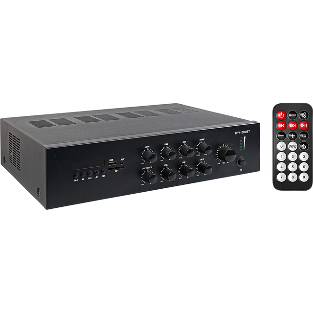 Eagle 120W Mixer Public Address Amplifier 100V Line With Media Player