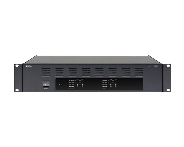 Biamp REVAMP4120T 4-Channel Class-D Amplifier - 4 x 120W 100V or 4 Ohm - 2U