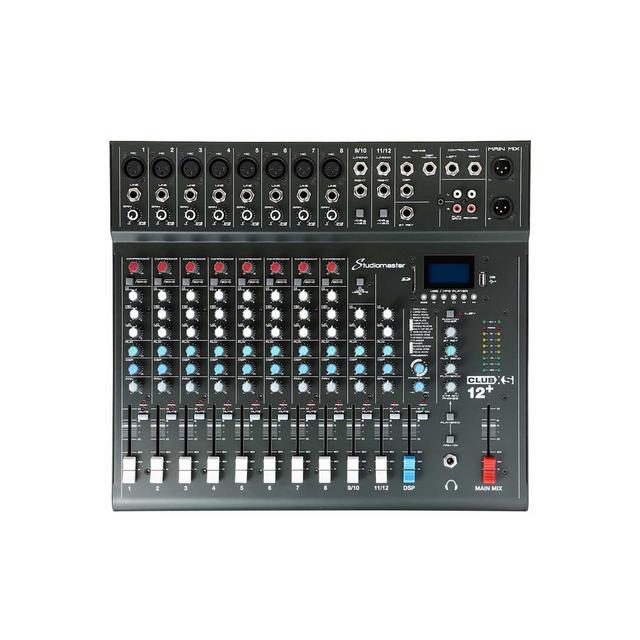 Next product: Studiomaster CLUB XS12+ - 12 Channel PA Mixer with Effects & Bluetooth
