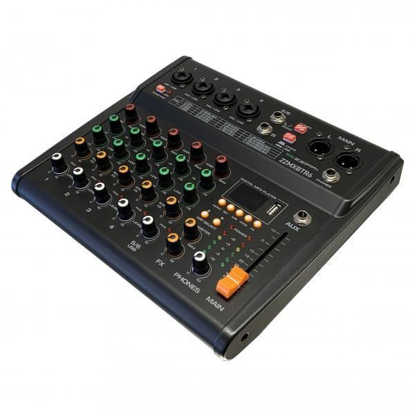 ZZiPP Compact 6-Channel Mixer With DSP Effects And Bluetooth